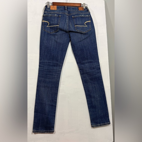 American Eagle Outfitters Size 2 Short Women's Dark Blue Skinny Jeans - Picture 5 of 11